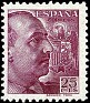 Spain 1939 Franco 25 CTS Castaño Rojizo Edifil 868